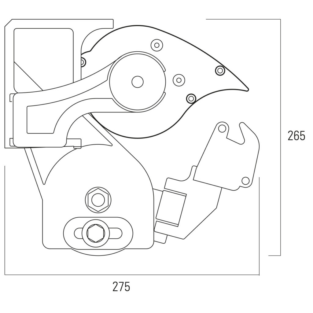Féltokozott napellenző befoglalt méretek műszaki rajz