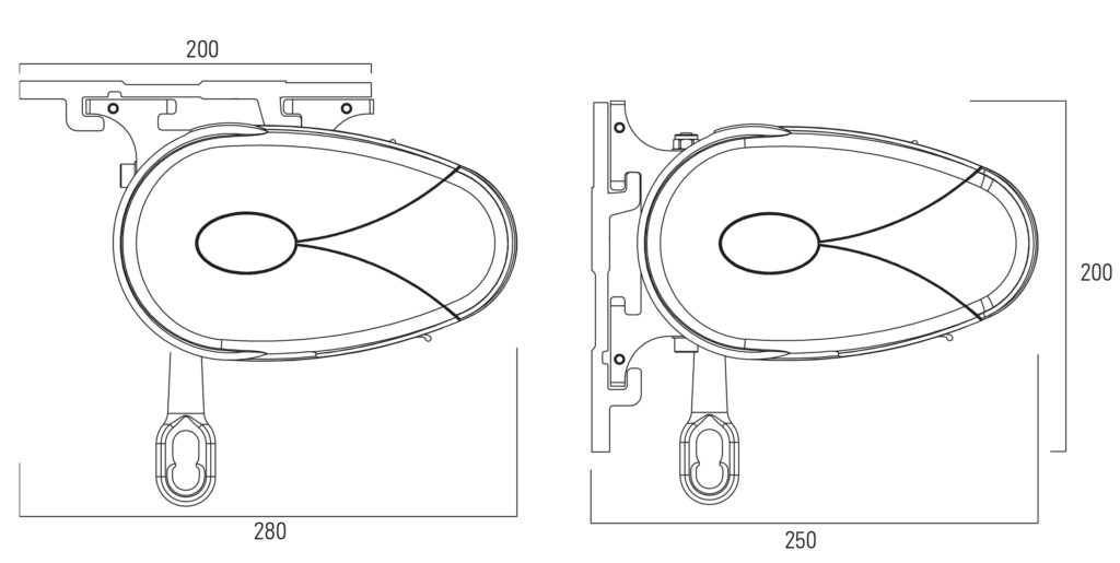 Tokozott kazettás napellenző befoglalt méretek műszaki rajz